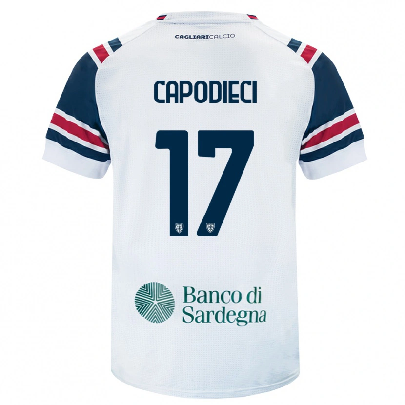 Danxen Homme Maillot Loris Capodieci #17 Blanc Rouge Vert Tenues Extérieur 2026/27 T-Shirt