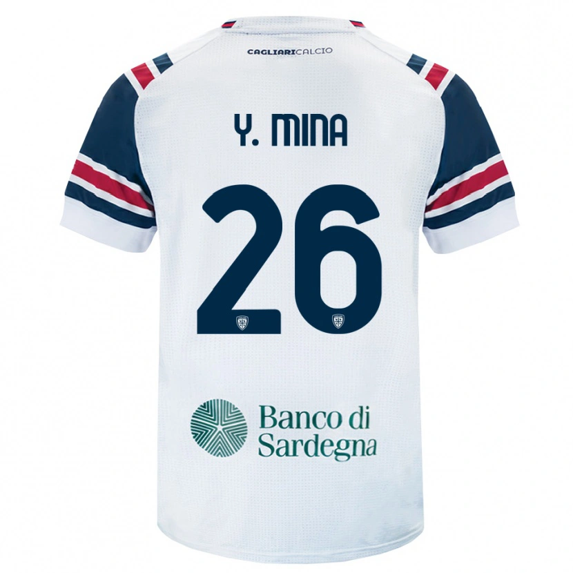 Danxen Homme Maillot Yerry Mina #26 Blanc Rouge Vert Tenues Extérieur 2026/27 T-Shirt