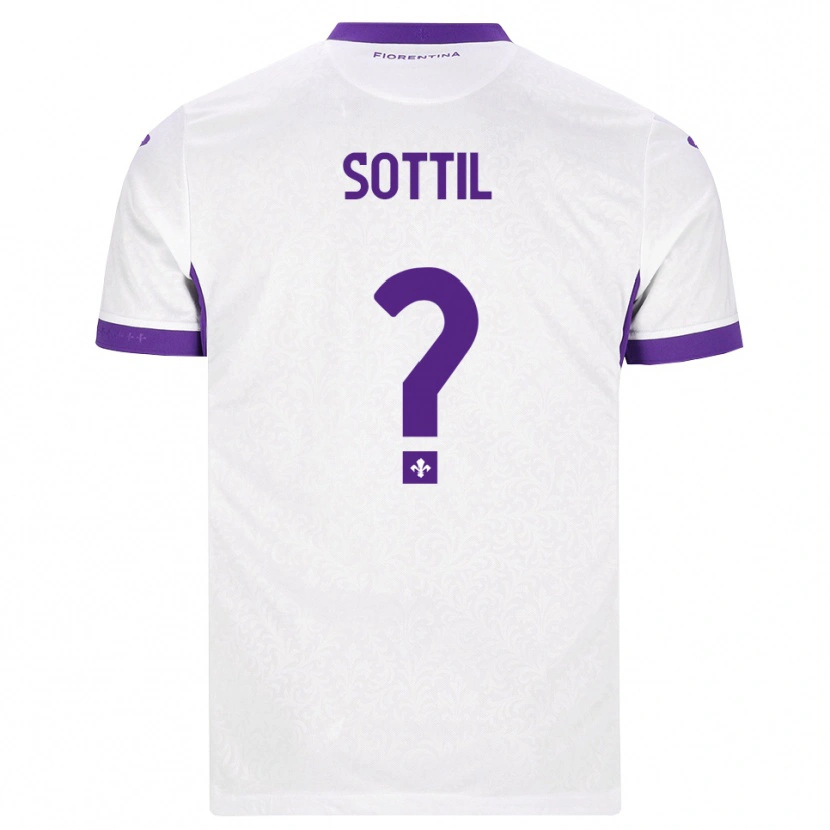 Danxen Homme Maillot Riccardo Sottil #0 Blanc Violet Tenues Extérieur 2026/27 T-Shirt