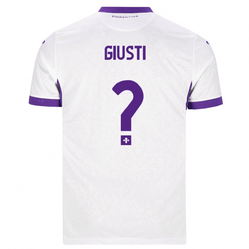 Danxen Homme Maillot Edoardo Giusti #0 Blanc Violet Tenues Extérieur 2026/27 T-Shirt