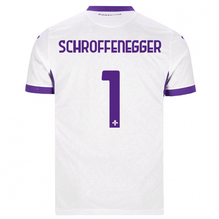Danxen Homme Maillot Katja Schroffenegger #1 Blanc Violet Tenues Extérieur 2026/27 T-Shirt