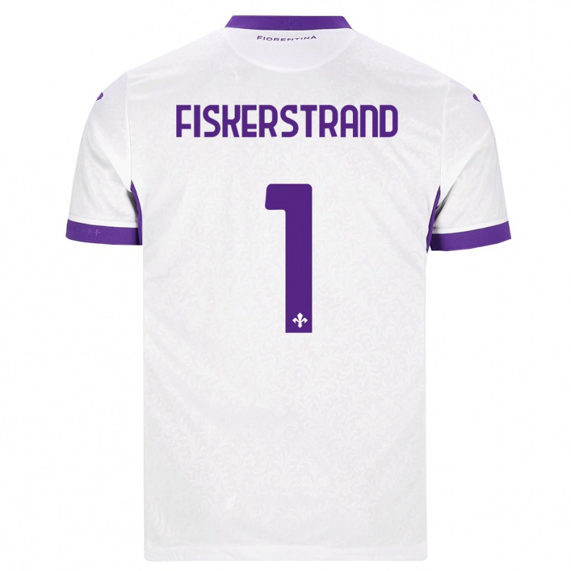 Danxen Homme Maillot Cecilie Fiskerstrand #1 Blanc Violet Tenues Extérieur 2026/27 T-Shirt