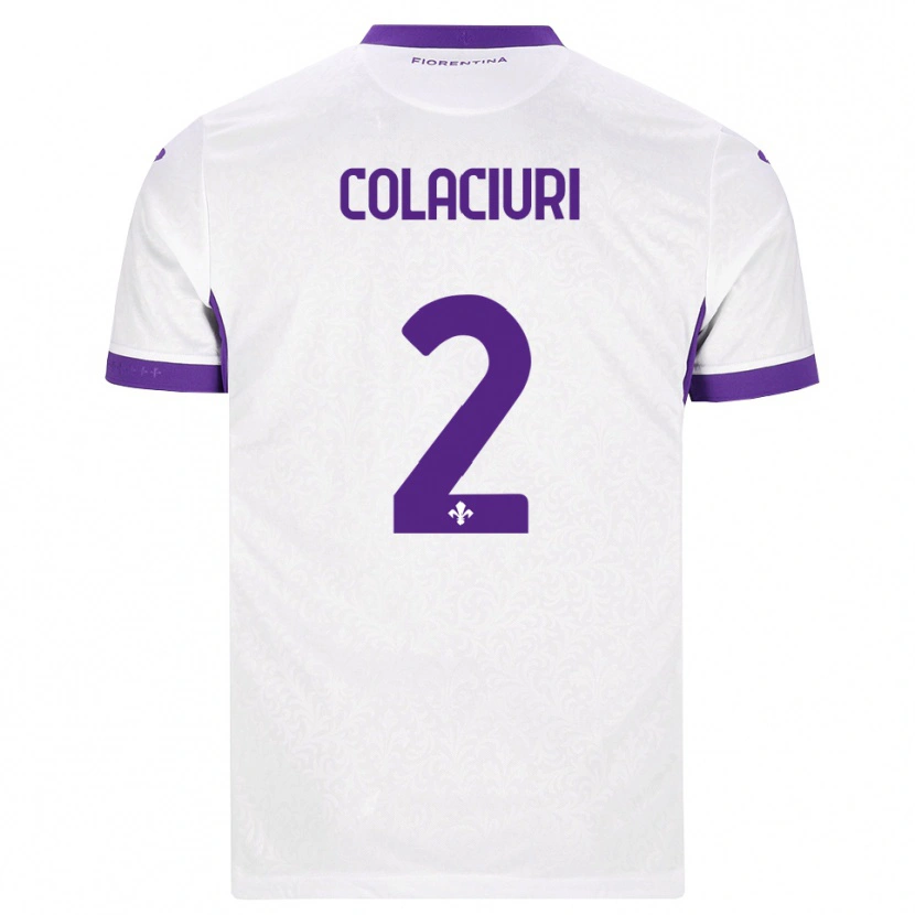 Danxen Homme Maillot Gabriele Colaciuri #2 Blanc Violet Tenues Extérieur 2026/27 T-Shirt