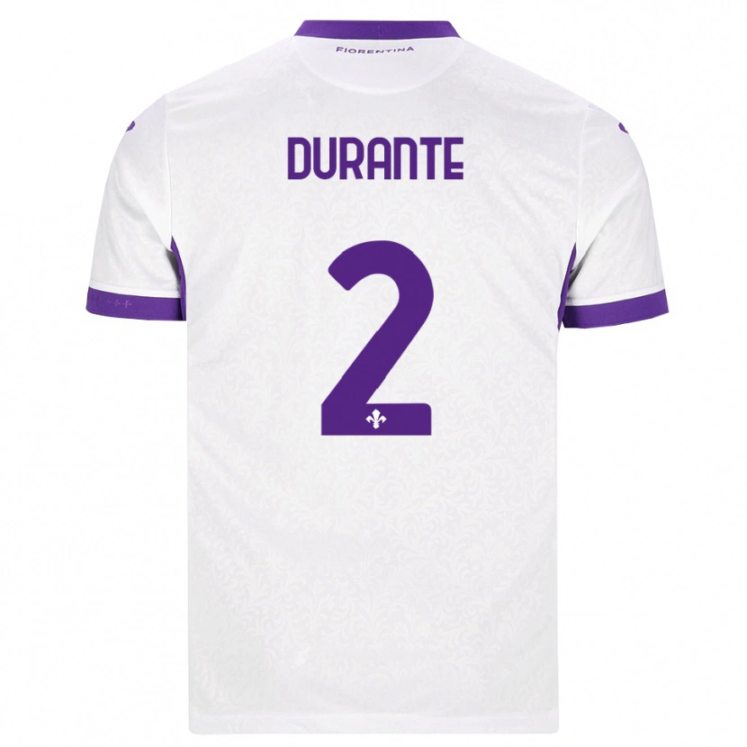 Danxen Homme Maillot Francesca Durante #2 Blanc Violet Tenues Extérieur 2026/27 T-Shirt