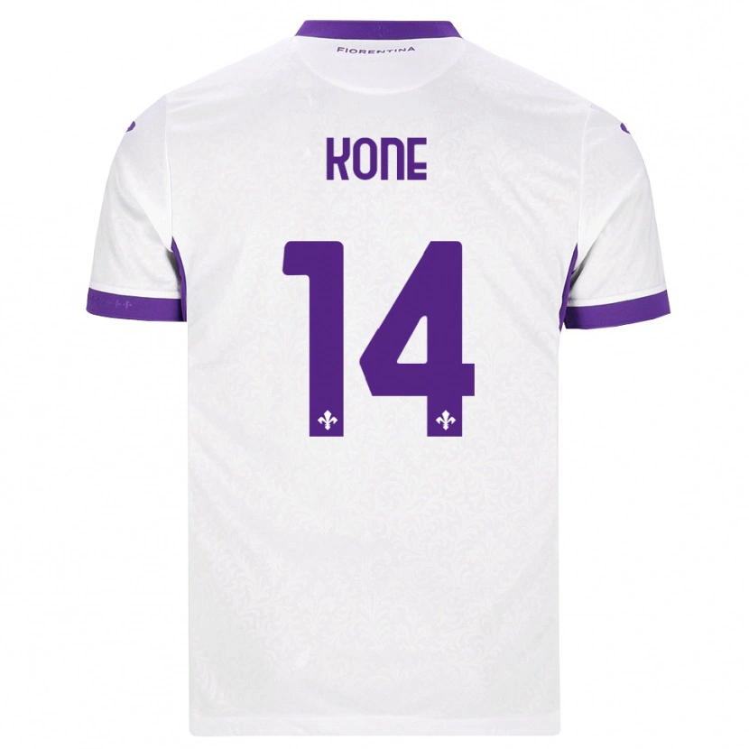 Danxen Homme Maillot Mevale Kone #14 Blanc Violet Tenues Extérieur 2026/27 T-Shirt