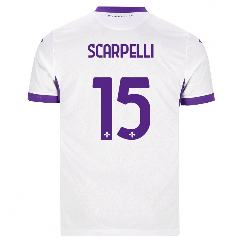 Danxen Homme Maillot Diego Scarpelli #15 Blanc Violet Tenues Extérieur 2026/27 T-Shirt