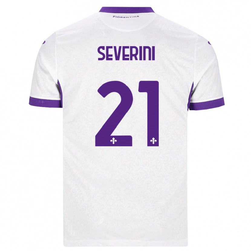 Danxen Homme Maillot Emma Severini #21 Blanc Violet Tenues Extérieur 2026/27 T-Shirt