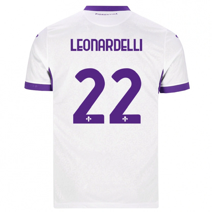 Danxen Homme Maillot Pietro Leonardelli #22 Blanc Violet Tenues Extérieur 2026/27 T-Shirt