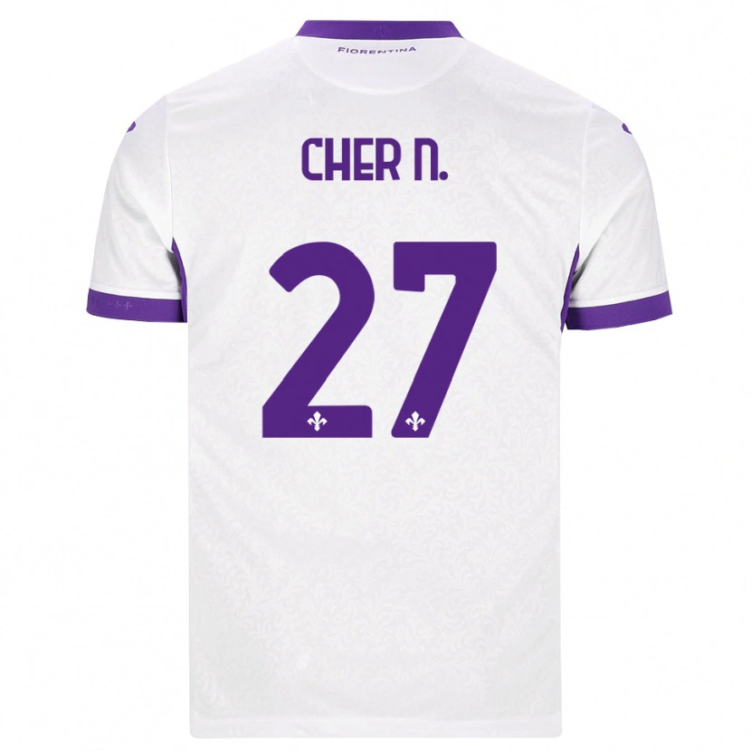 Danxen Homme Maillot Cher Ndour #27 Blanc Violet Tenues Extérieur 2026/27 T-Shirt