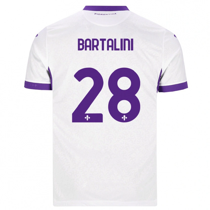 Danxen Homme Maillot Viola Bartalini #28 Blanc Violet Tenues Extérieur 2026/27 T-Shirt