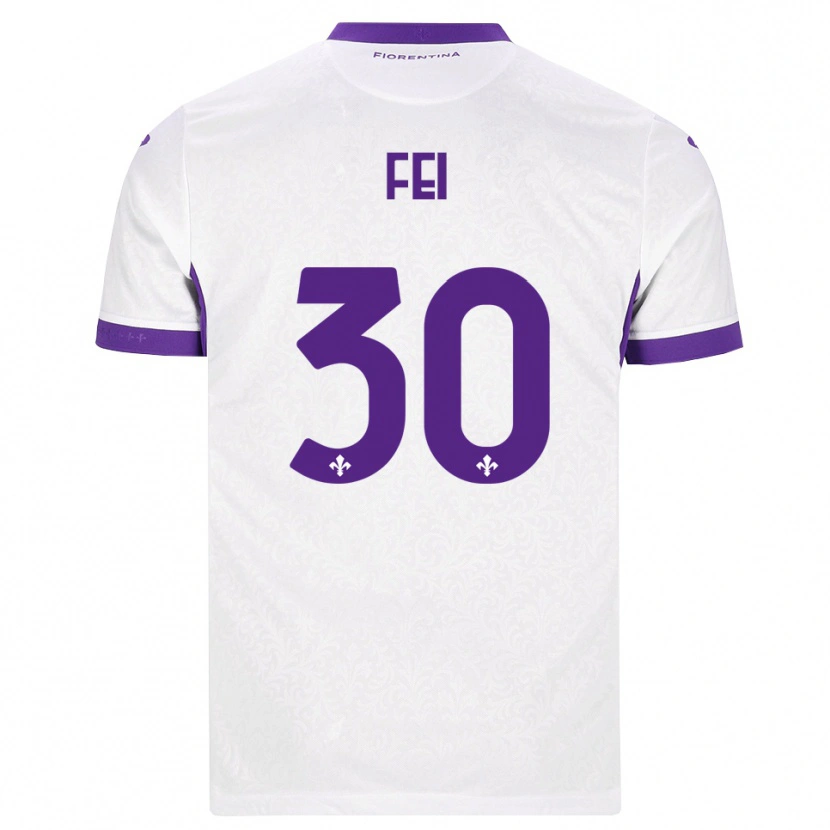 Danxen Homme Maillot Gianmaria Fei #30 Blanc Violet Tenues Extérieur 2026/27 T-Shirt