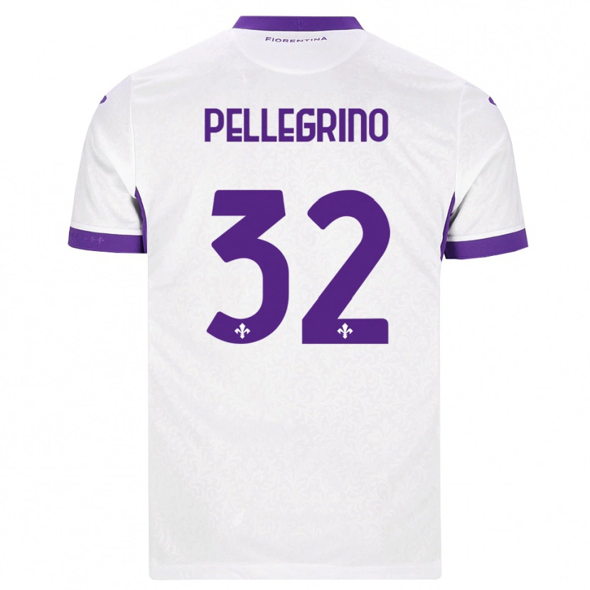 Danxen Homme Maillot Mateo Pellegrino #32 Blanc Violet Tenues Extérieur 2026/27 T-Shirt