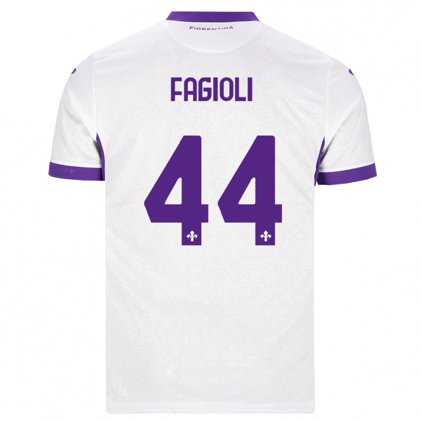 Danxen Homme Maillot Nicolò Fagioli #44 Blanc Violet Tenues Extérieur 2026/27 T-Shirt