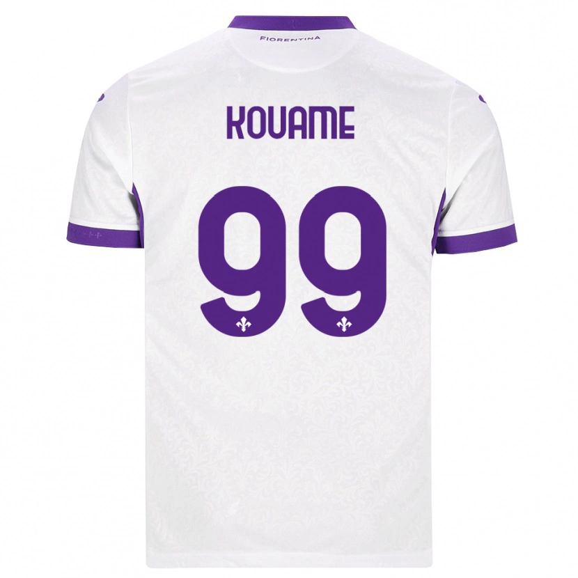 Danxen Homme Maillot Christian Kouame #99 Blanc Violet Tenues Extérieur 2026/27 T-Shirt