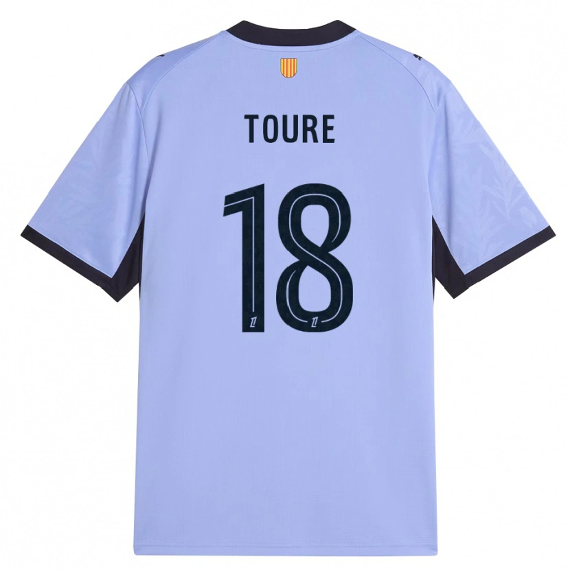 Danxen Homme Maillot Isaak Toure #18 Lavande Noir Troisieme 2026/27 T-Shirt