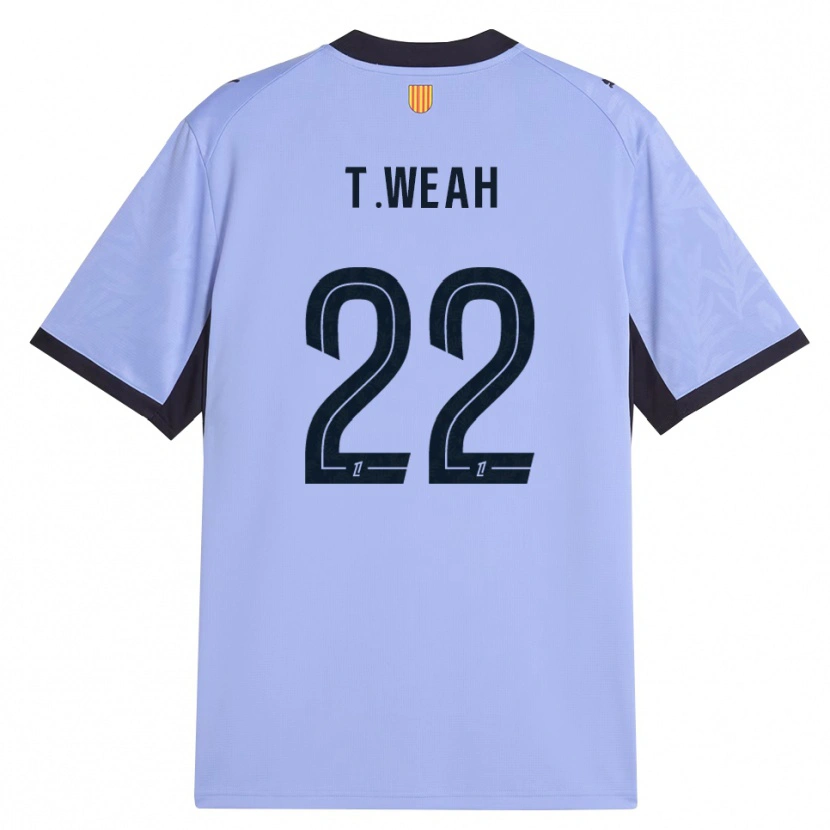 Danxen Homme Maillot Timothy Weah #22 Lavande Noir Troisieme 2026/27 T-Shirt