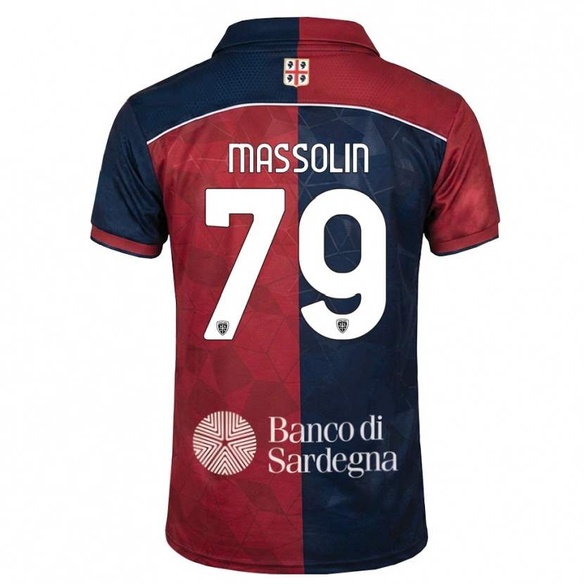 Danxen Homme Maillot Yanis Massolin #79 Bourgogne Bleu Roi Tenues Domicile 2026/27 T-Shirt