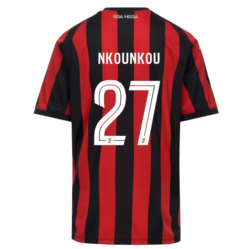 Danxen Homme Maillot Niels Nkounkou #27 Rouge Noir Blanc Tenues Domicile 2026/27 T-Shirt