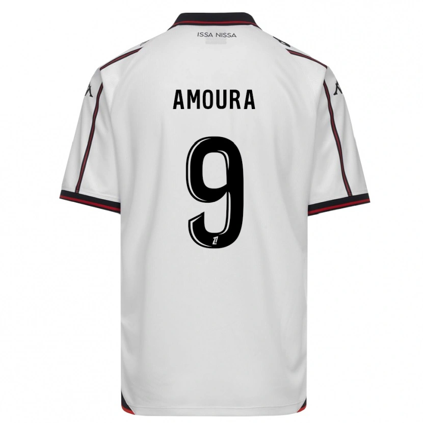 Danxen Homme Maillot Mohamed Amoura #9 Noir Blanc Tenues Extérieur 2026/27 T-Shirt
