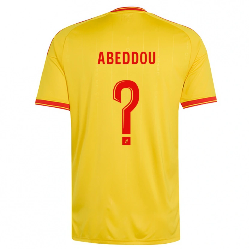 Danxen Femme Maillot Adam Abeddou #0 Or Orange Rouge Tenues Domicile 2026/27 T-Shirt