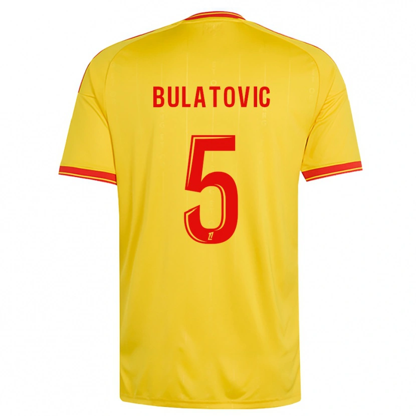 Danxen Femme Maillot Andrija Bulatovic #5 Or Orange Rouge Tenues Domicile 2026/27 T-Shirt