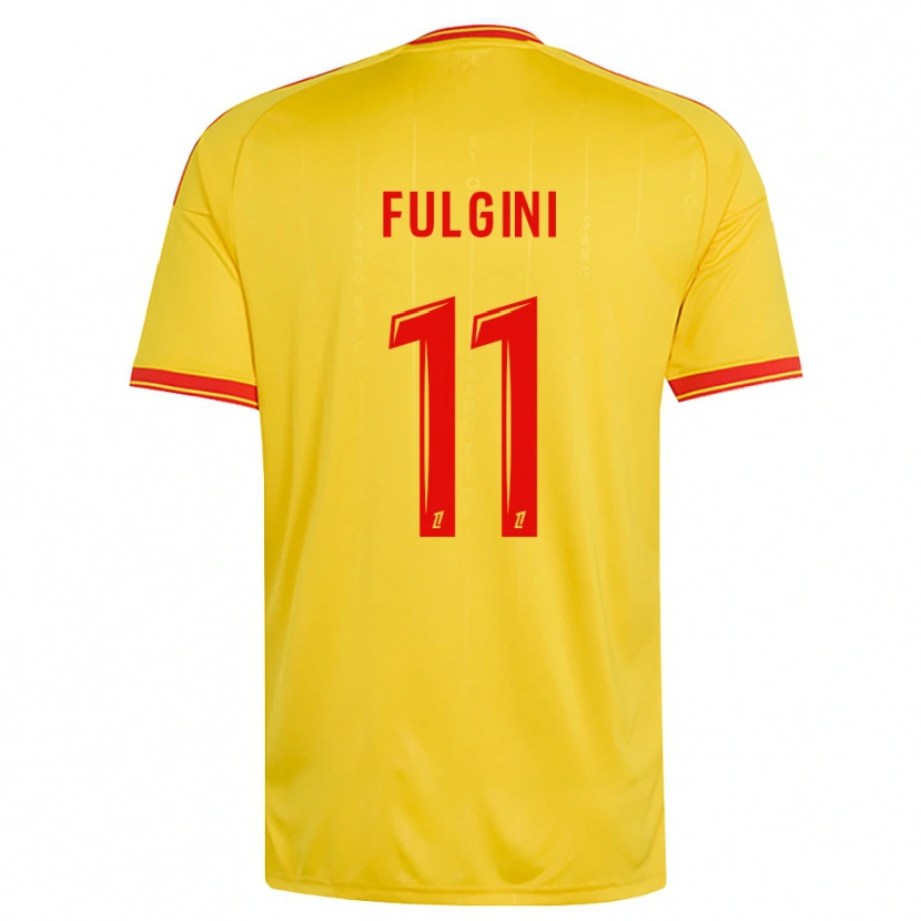 Danxen Femme Maillot Angelo Fulgini #11 Or Orange Rouge Tenues Domicile 2026/27 T-Shirt