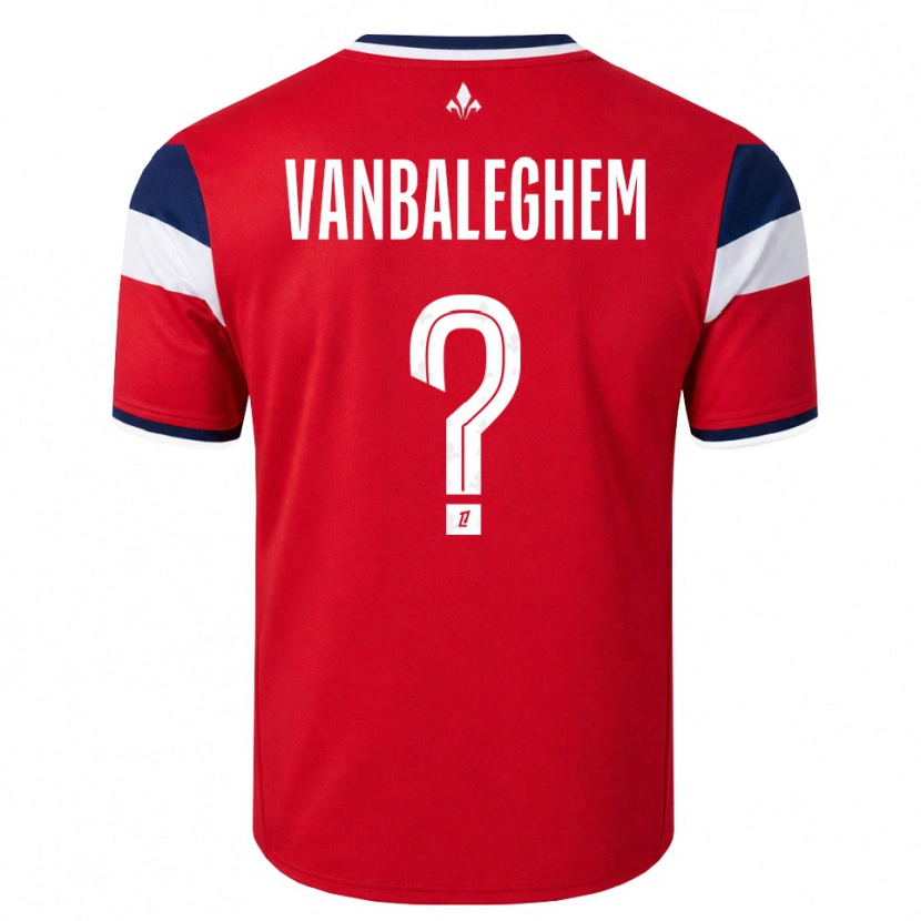 Danxen Femme Maillot Valentin Vanbaleghem #0 Rouge Blanc Bleu Royal Tenues Domicile 2026/27 T-Shirt
