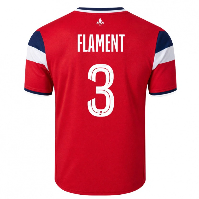 Danxen Femme Maillot Corentin Flament #3 Rouge Blanc Bleu Royal Tenues Domicile 2026/27 T-Shirt