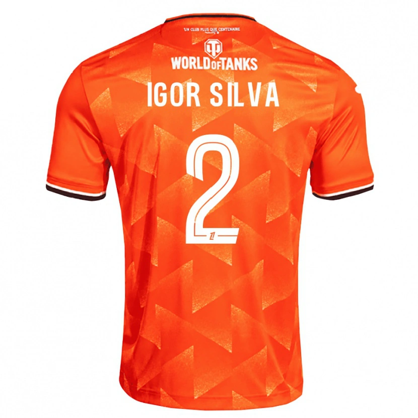 Danxen Femme Maillot Igor Silva #2 Orange Blanc Noir Tenues Domicile 2026/27 T-Shirt