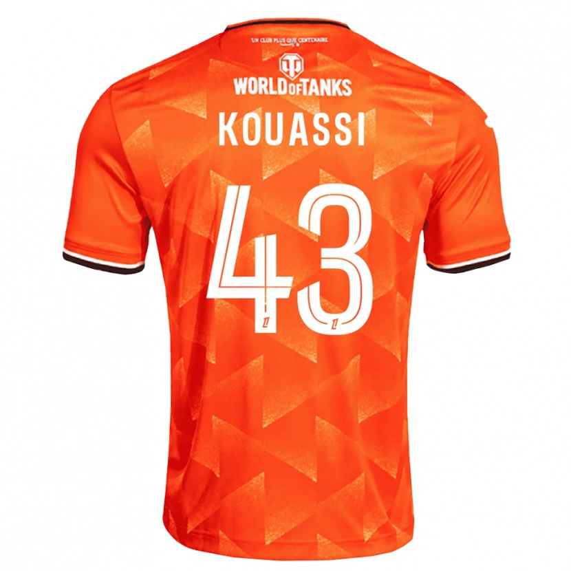 Danxen Femme Maillot Arsène Kouassi #43 Orange Blanc Noir Tenues Domicile 2026/27 T-Shirt