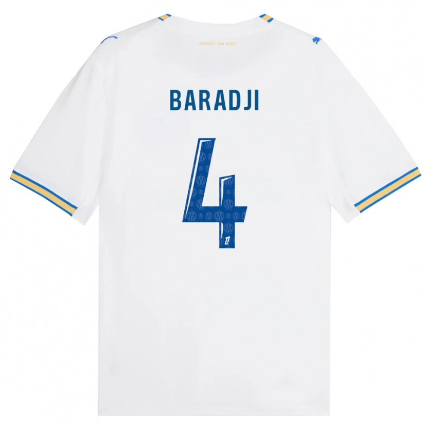 Danxen Femme Maillot Mohamed Baradji #4 Bleu Dodger Blanc Tenues Domicile 2026/27 T-Shirt