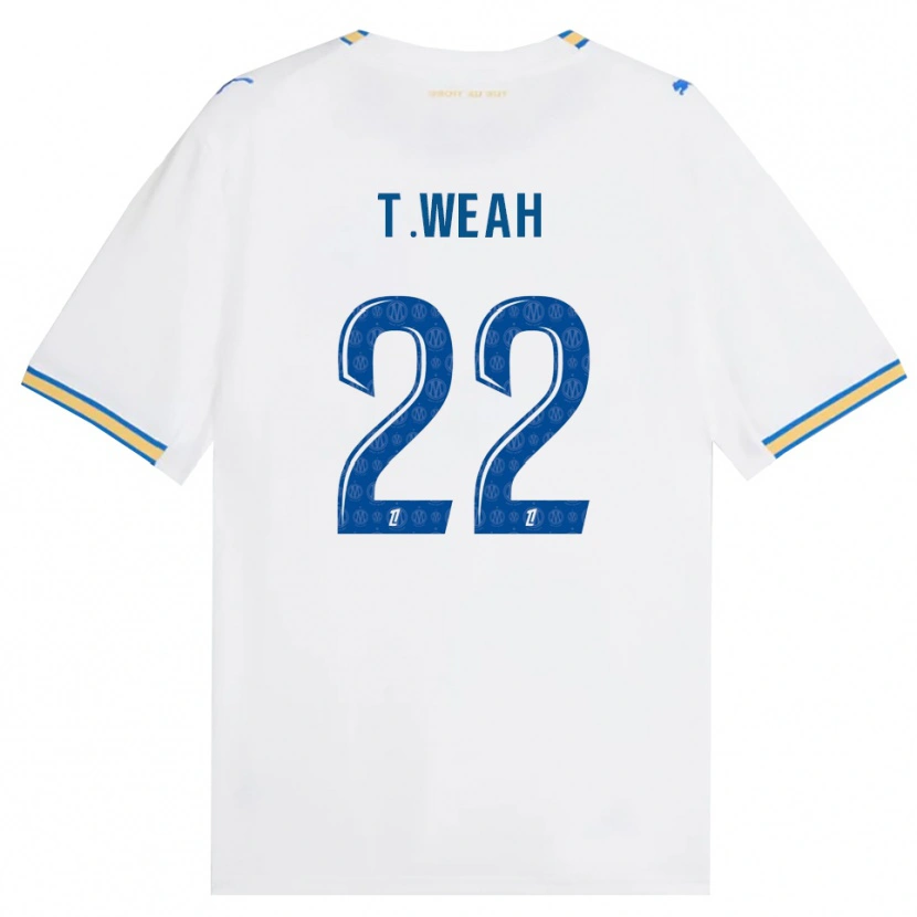 Danxen Femme Maillot Timothy Weah #22 Bleu Dodger Blanc Tenues Domicile 2026/27 T-Shirt