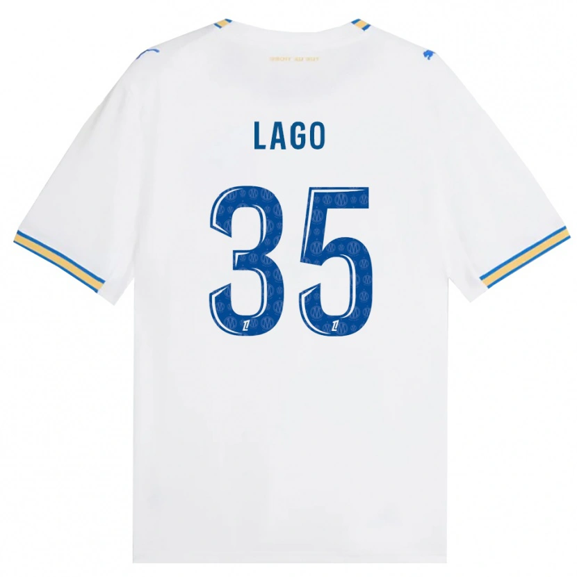 Danxen Femme Maillot Ange Lago #35 Bleu Dodger Blanc Tenues Domicile 2026/27 T-Shirt