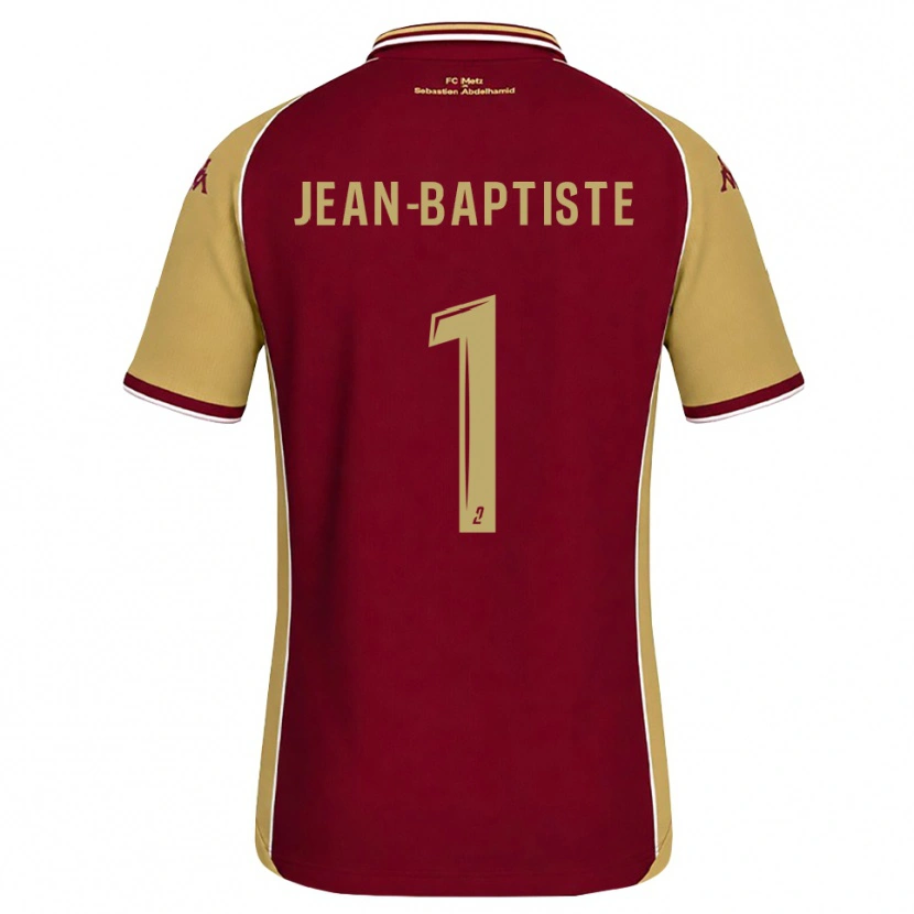 Danxen Femme Maillot Romain Jean-Baptiste #1 Goldenrod Rouge Foncé Tenues Domicile 2026/27 T-Shirt