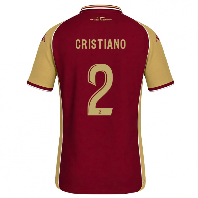 Danxen Femme Maillot Cristiano De Castro Rolo #2 Goldenrod Rouge Foncé Tenues Domicile 2026/27 T-Shirt