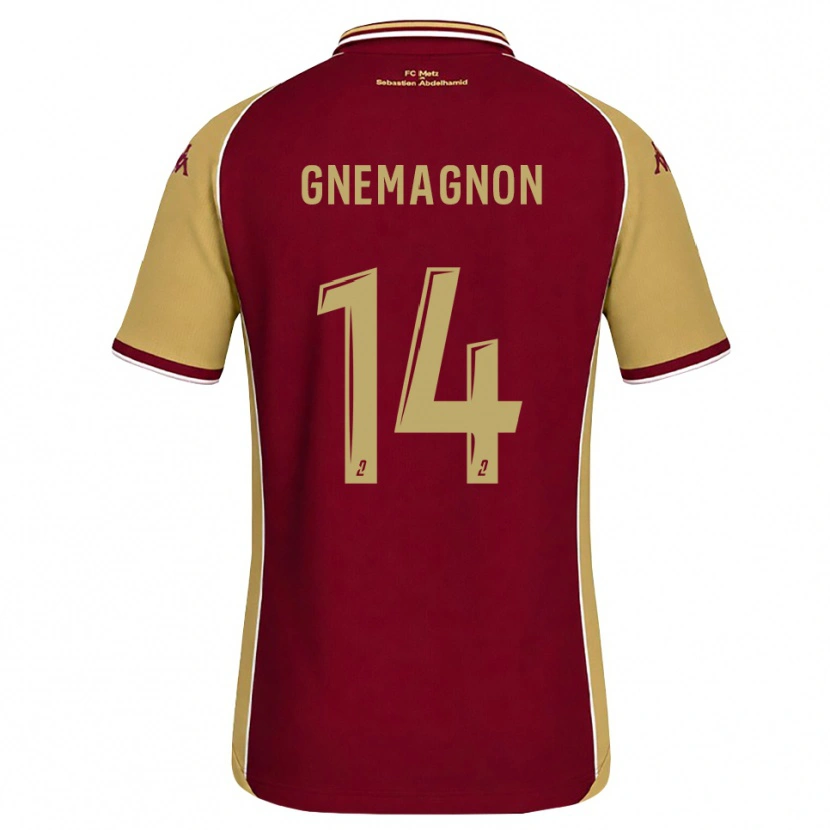 Danxen Femme Maillot Mahi Gnemagnon #14 Goldenrod Rouge Foncé Tenues Domicile 2026/27 T-Shirt