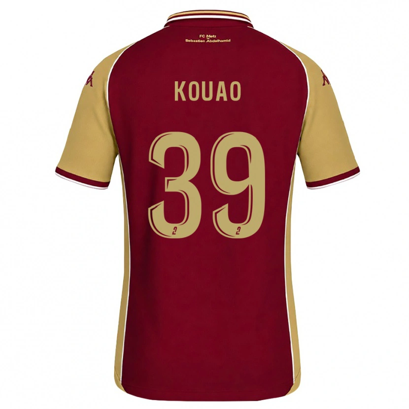 Danxen Femme Maillot Koffi Kouao #39 Goldenrod Rouge Foncé Tenues Domicile 2026/27 T-Shirt