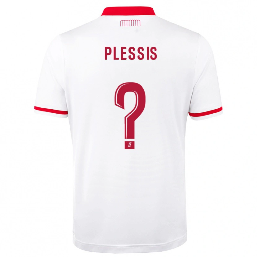 Danxen Femme Maillot Mathys Plessis #0 Rouge Blanc Tenues Domicile 2026/27 T-Shirt