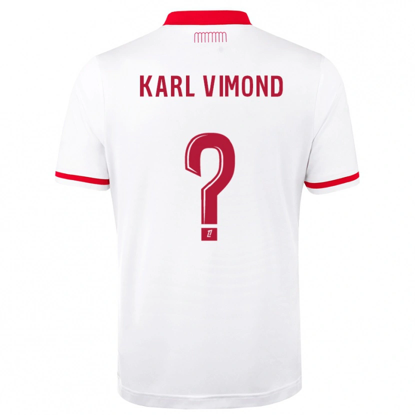 Danxen Femme Maillot Dany Karl Vimond #0 Rouge Blanc Tenues Domicile 2026/27 T-Shirt