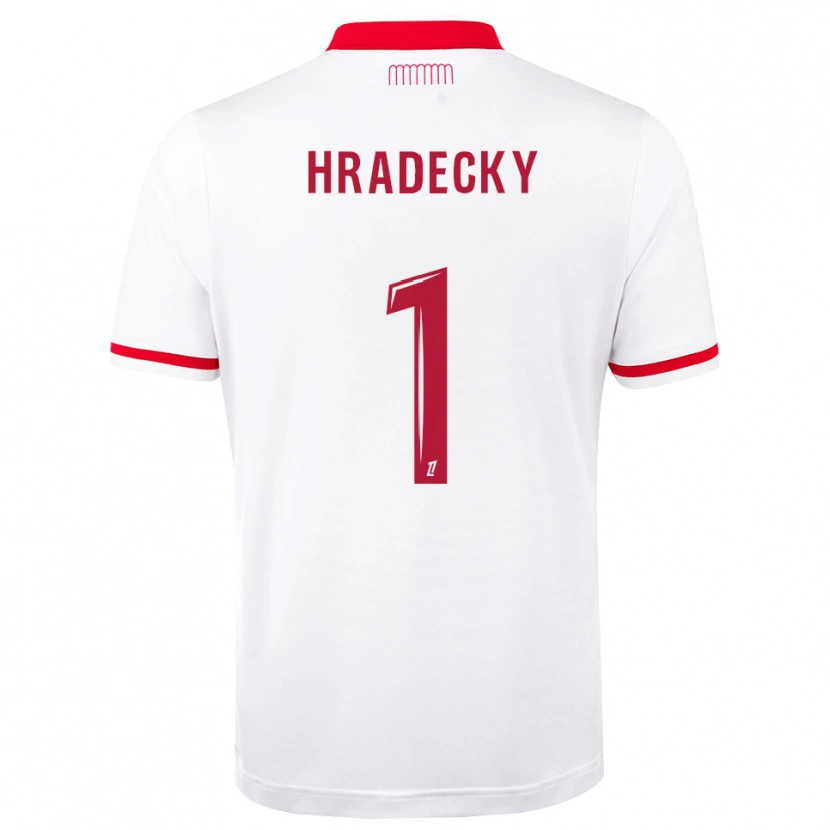 Danxen Femme Maillot Lukas Hradecky #1 Rouge Blanc Tenues Domicile 2026/27 T-Shirt