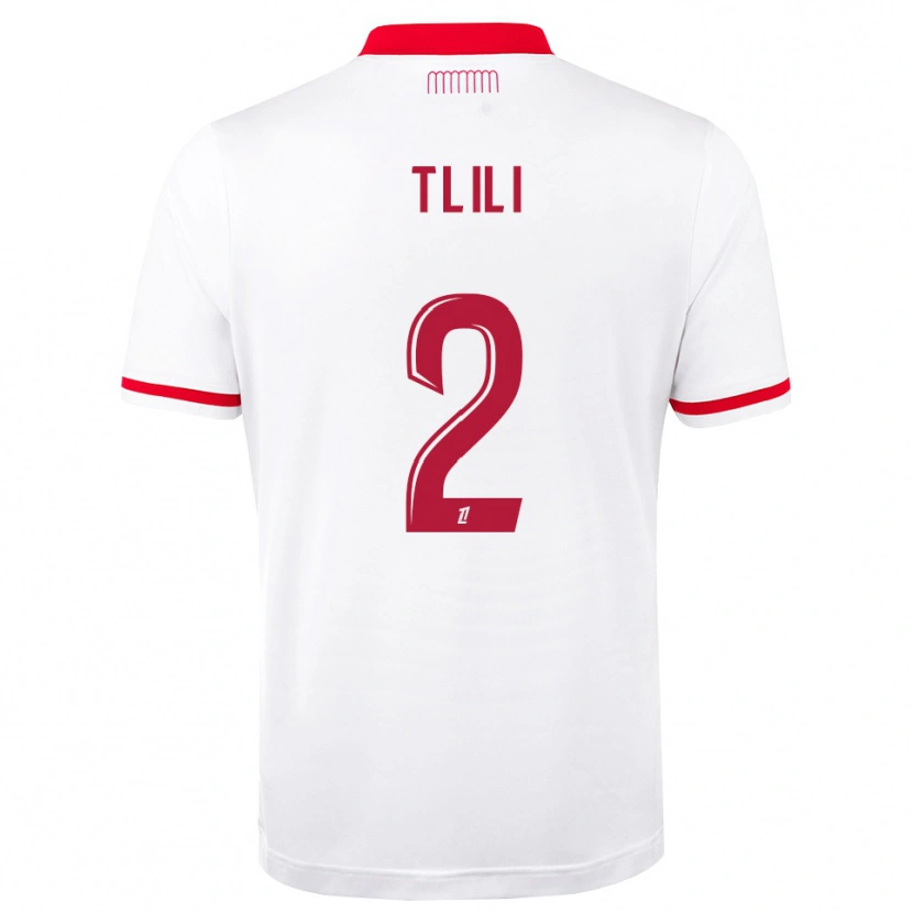 Danxen Femme Maillot Mehdi Tlili #2 Rouge Blanc Tenues Domicile 2026/27 T-Shirt