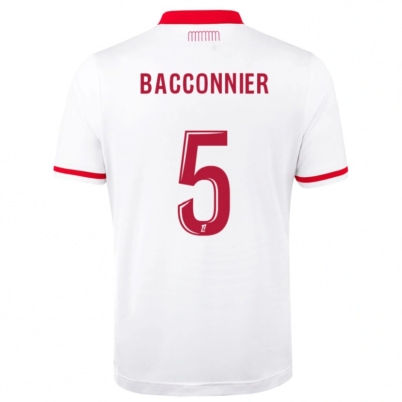 Danxen Femme Maillot Kévin Bacconnier #5 Rouge Blanc Tenues Domicile 2026/27 T-Shirt