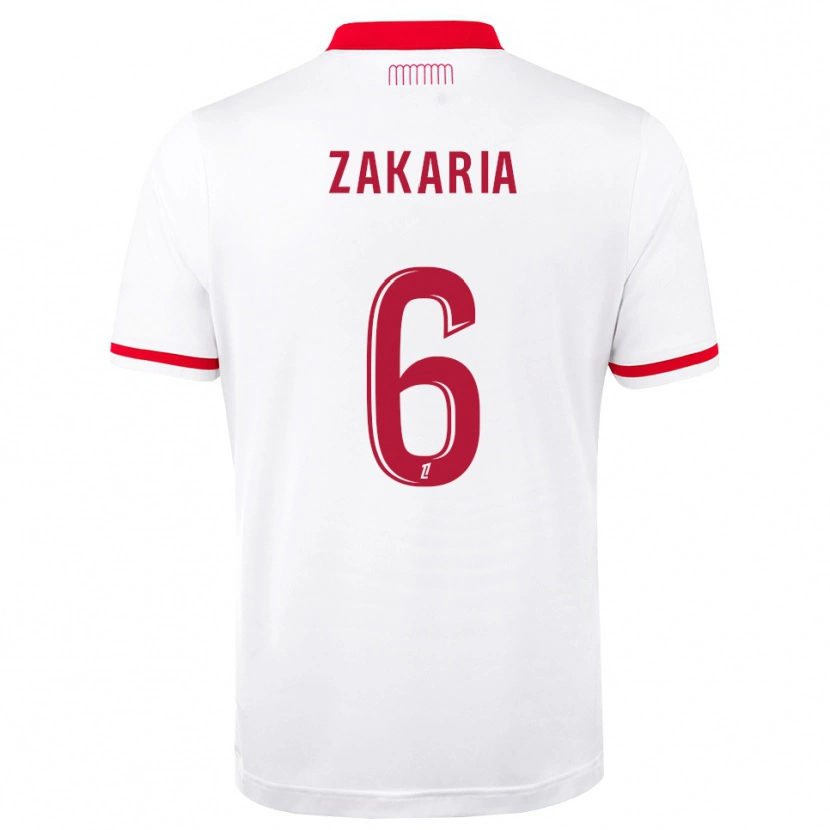 Danxen Femme Maillot Denis Zakaria #6 Rouge Blanc Tenues Domicile 2026/27 T-Shirt