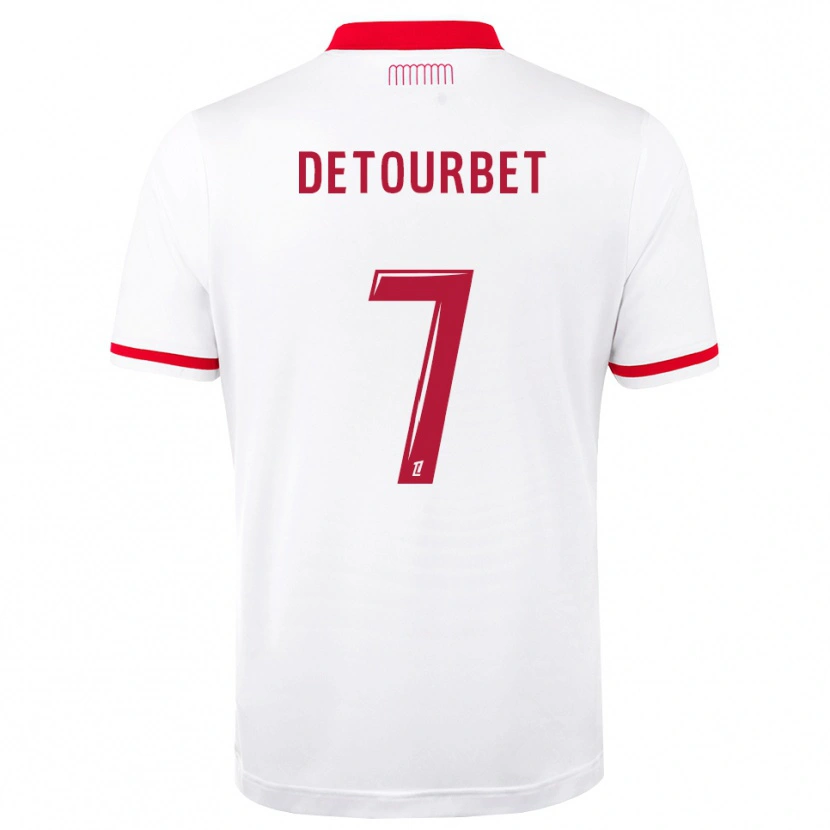 Danxen Femme Maillot Mathys Detourbet #7 Rouge Blanc Tenues Domicile 2026/27 T-Shirt