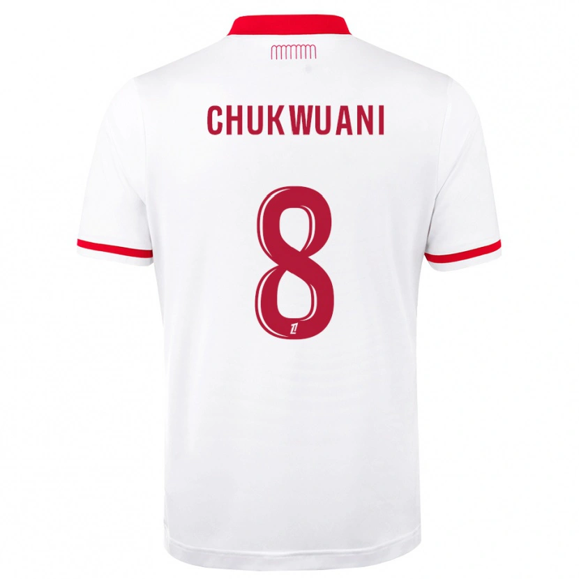 Danxen Femme Maillot Ekene Chukwuani #8 Rouge Blanc Tenues Domicile 2026/27 T-Shirt