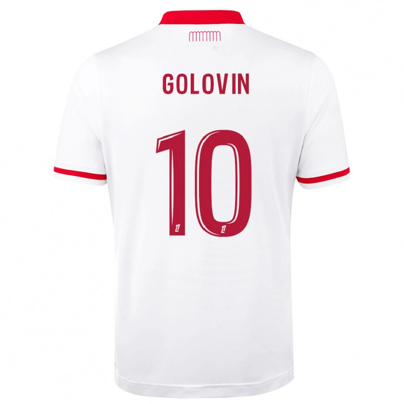 Danxen Femme Maillot Aleksandr Golovin #10 Rouge Blanc Tenues Domicile 2026/27 T-Shirt