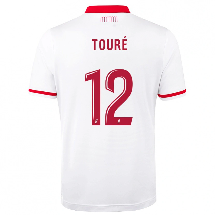 Danxen Femme Maillot Ilane Touré #12 Rouge Blanc Tenues Domicile 2026/27 T-Shirt