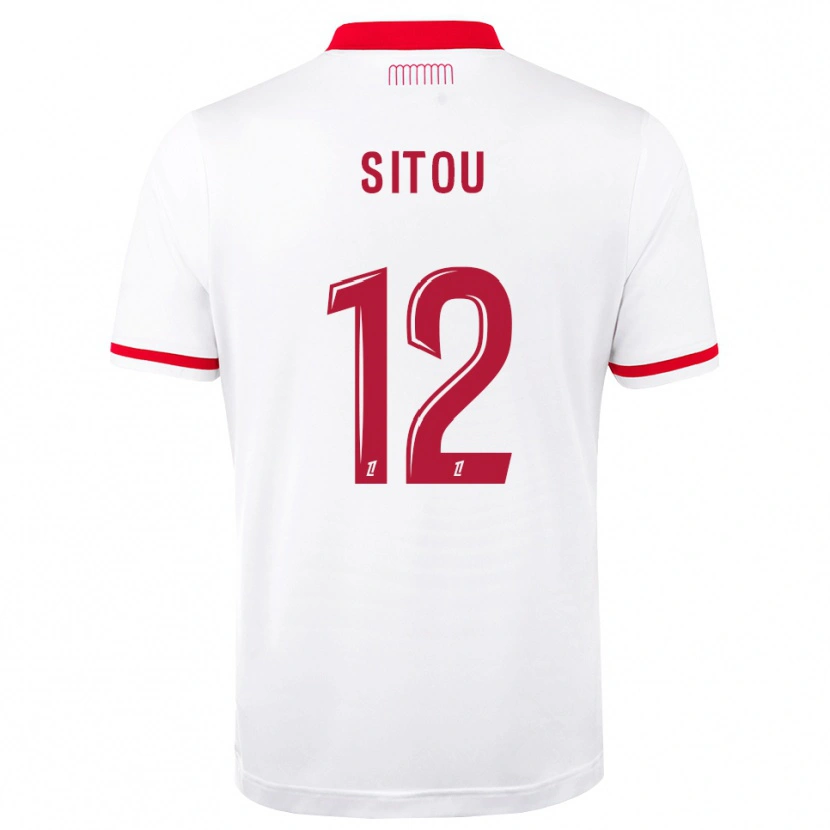 Danxen Femme Maillot Kévin Sitou #12 Rouge Blanc Tenues Domicile 2026/27 T-Shirt