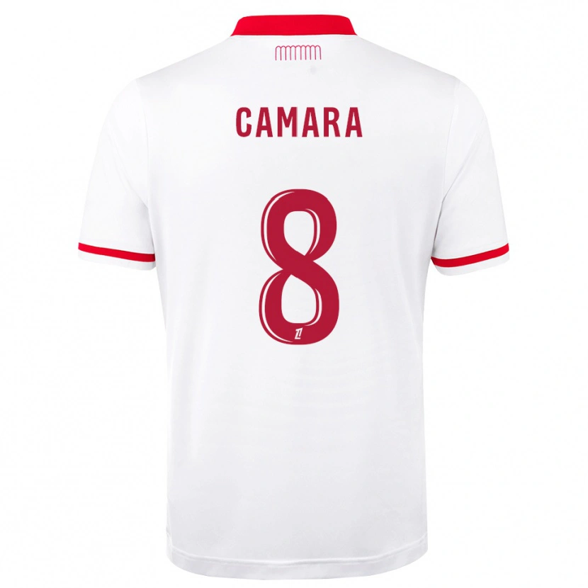 Danxen Femme Maillot Lamine Camara #8 Rouge Blanc Tenues Domicile 2026/27 T-Shirt