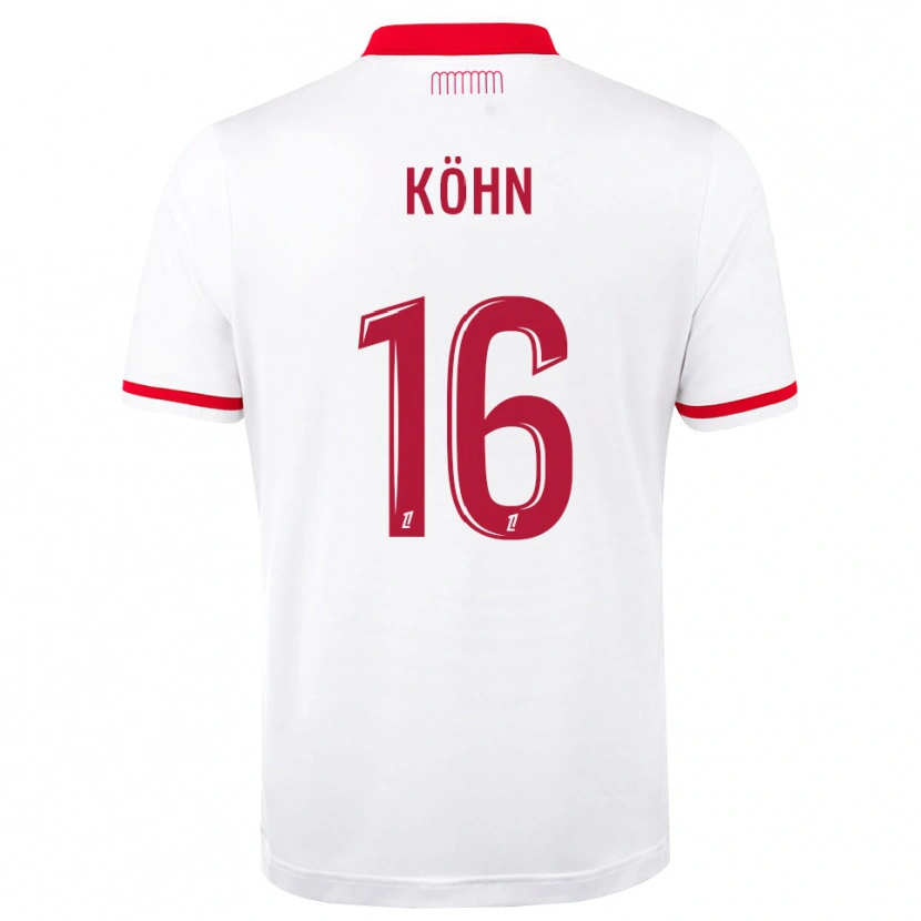 Danxen Femme Maillot Philipp Köhn #16 Rouge Blanc Tenues Domicile 2026/27 T-Shirt
